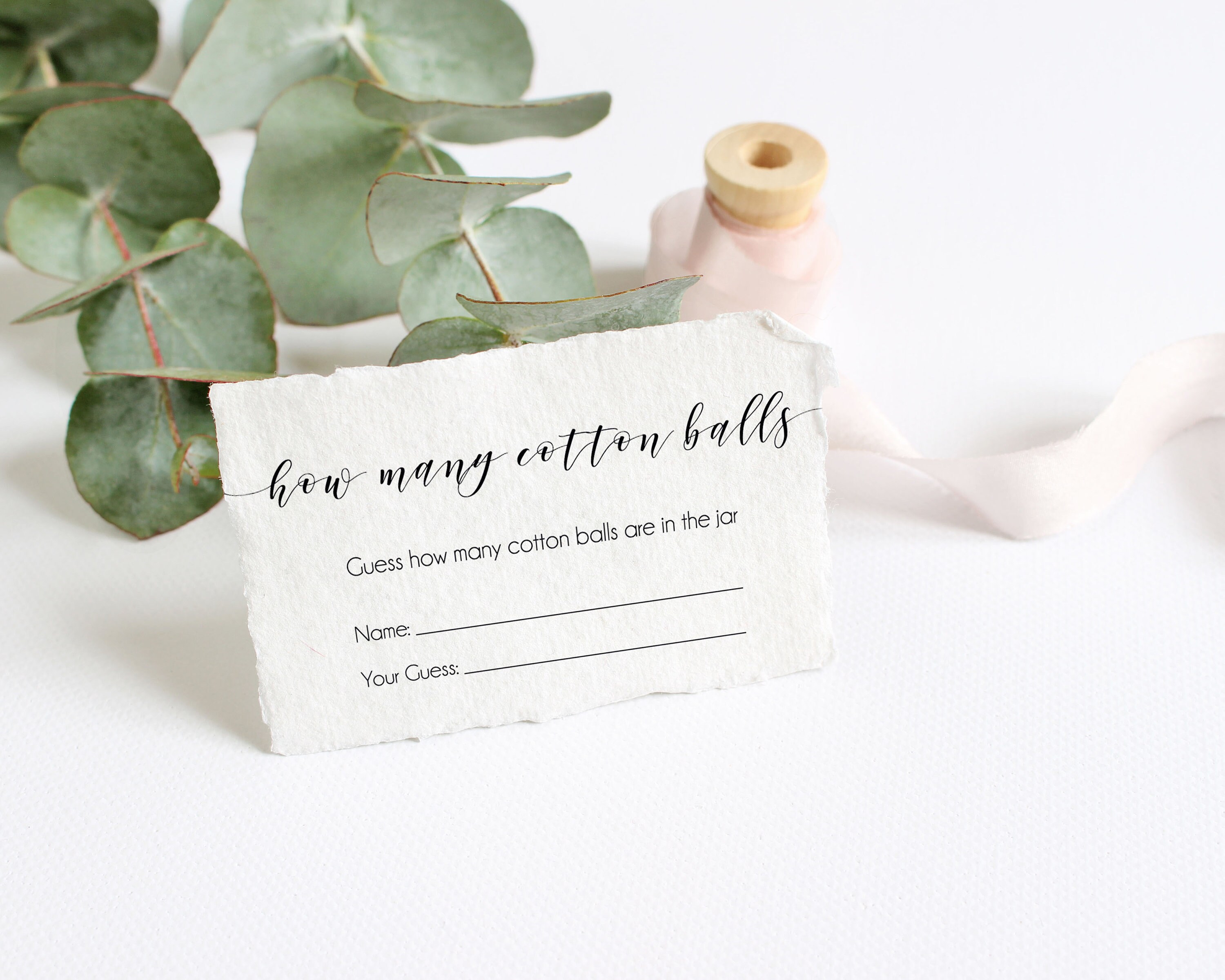 Guess How Many Cotton Balls are in the Jar Gender Neutral Etsy