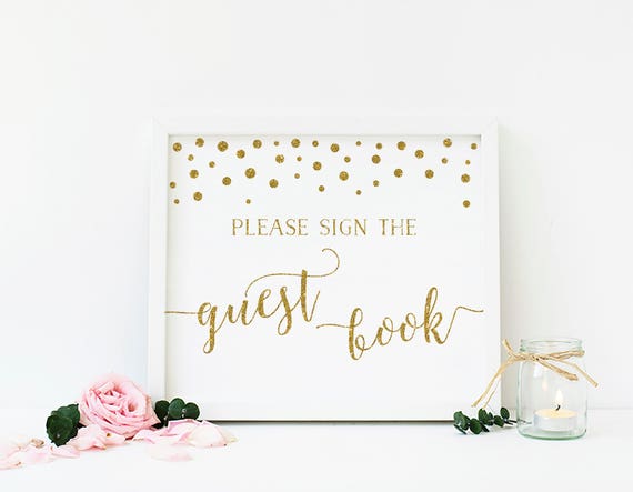 Baby Shower Guest Book Sign Please Sign The Guest Book Gold Baby Baby Shower Guest Book Sign Please Sign The Guest Book Gold Baby