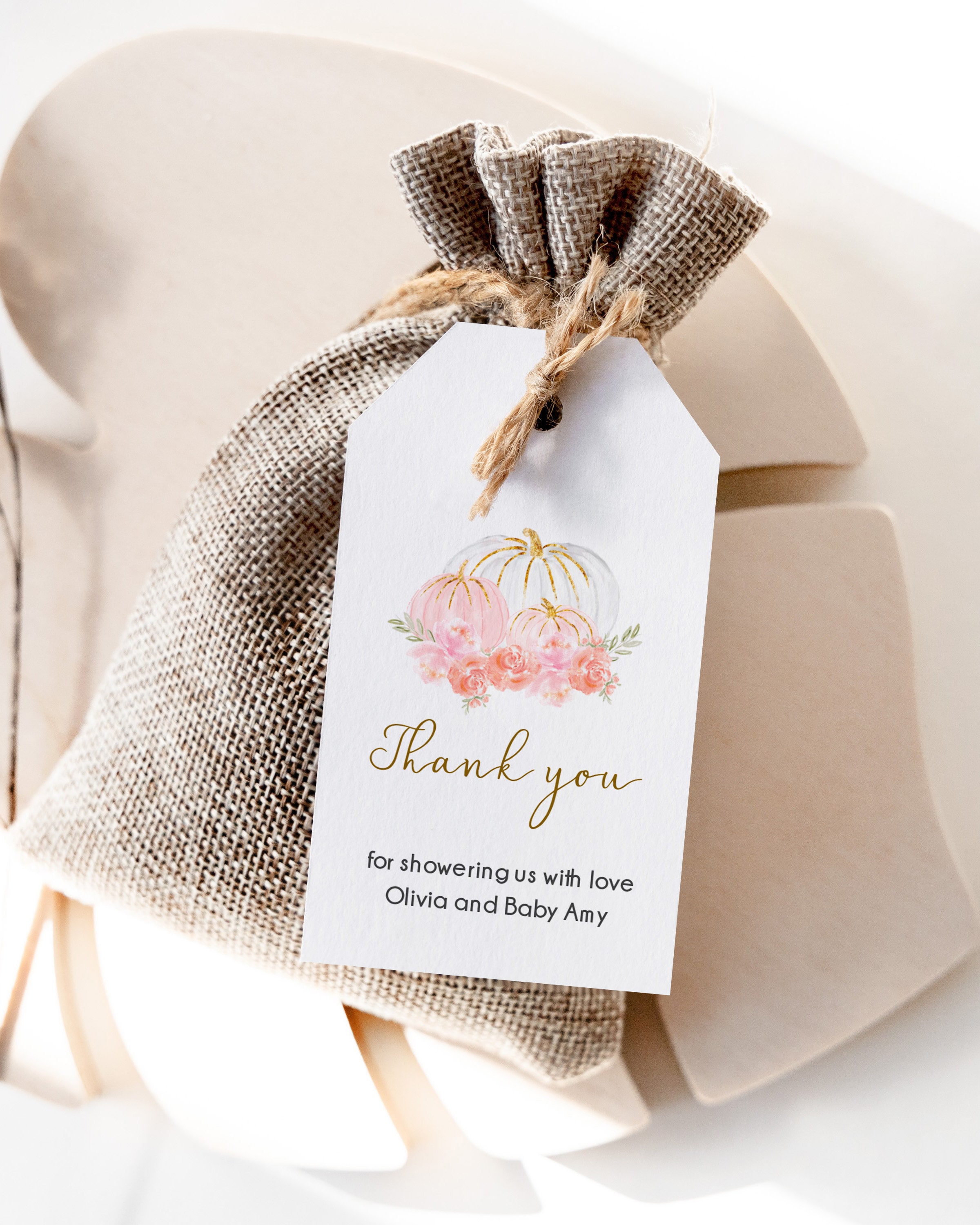 Fall Baby Shower Favor Tag Template Baby Girl Shower Thank You Regarding Baby Shower Label Template For Favors
