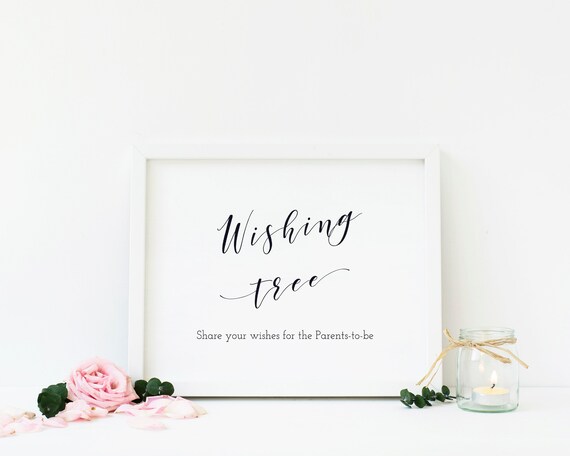Baby Shower Wishing Tree Sign