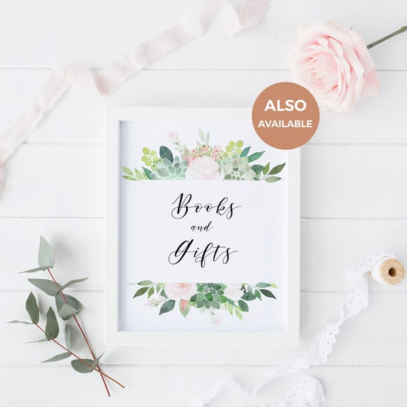 Gift Table Sign Baby Shower Succulent Baby Shower Gift Sign