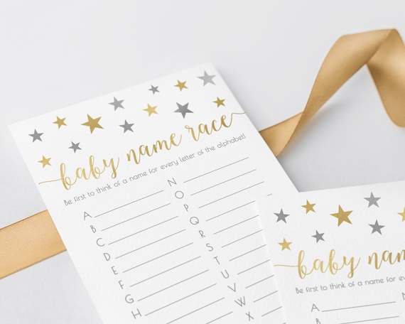 Baby name race game, Baby shower games, Twinkle little star, Instant download - SG7 Il_570xn
