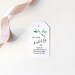 EDITABLE Champagne Favor Tag Bridal Shower Template Greenery - Etsy