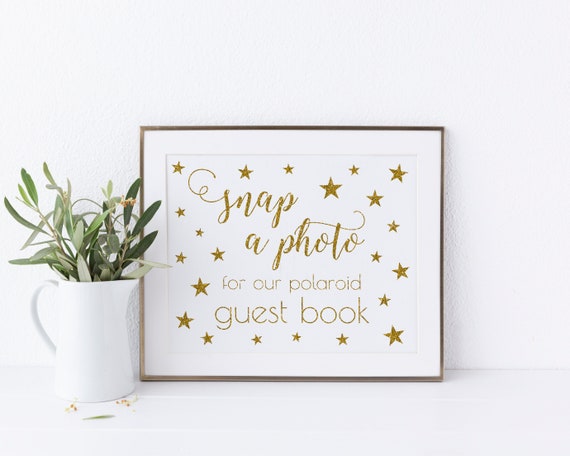 Polaroid Guest Book Baby Shower Twinkle Twinkle Little Star Sg1 By
