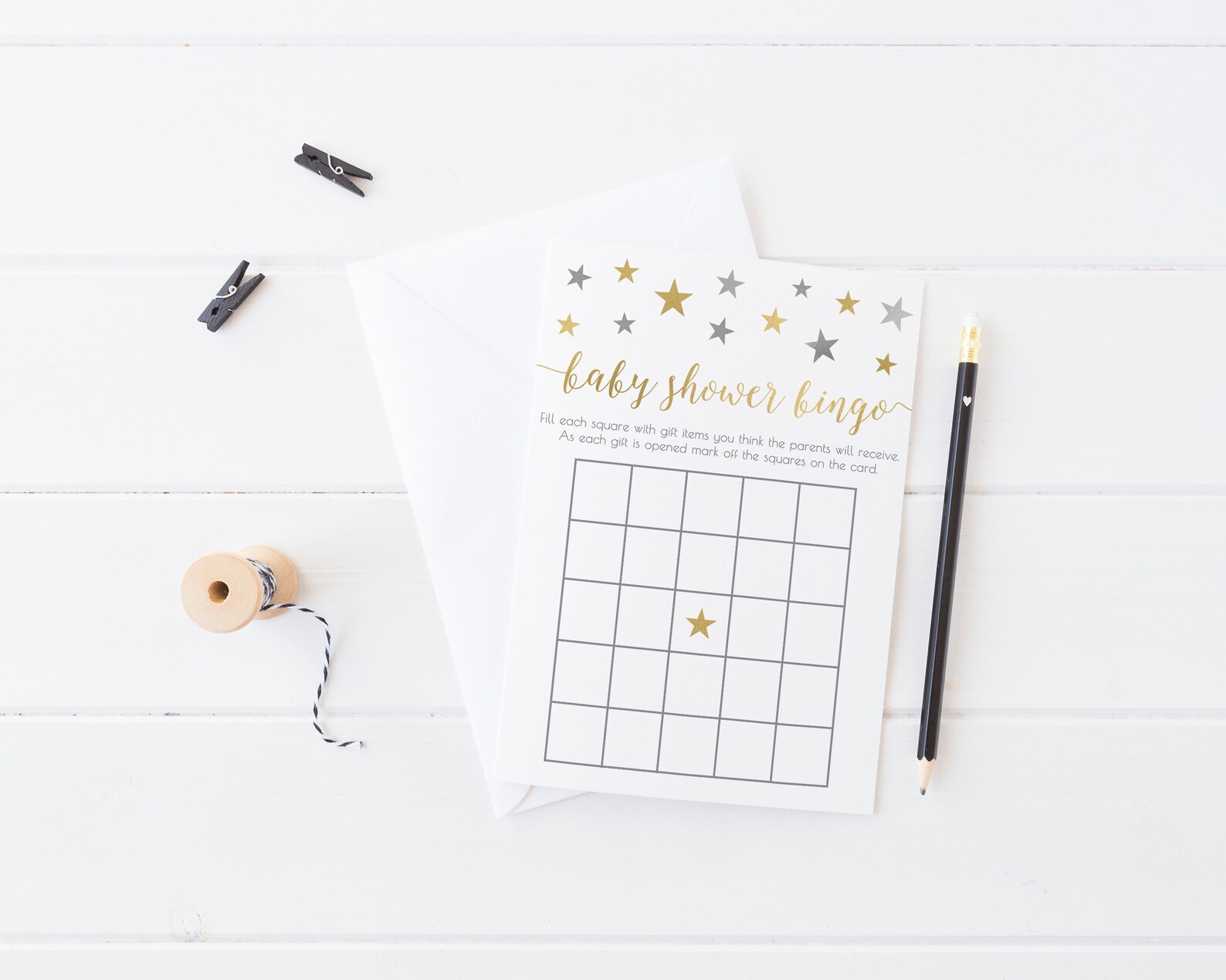 Baby Shower Bingo Game Baby Shower Games Twinkle Little Etsy
