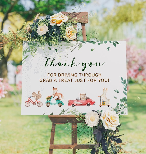 DriveBy Party Sign Drive By Baby Shower Sign Favor Sign Etsy