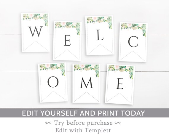 Greenery Bridal Shower Banner Unlimited Custom Banner Baby