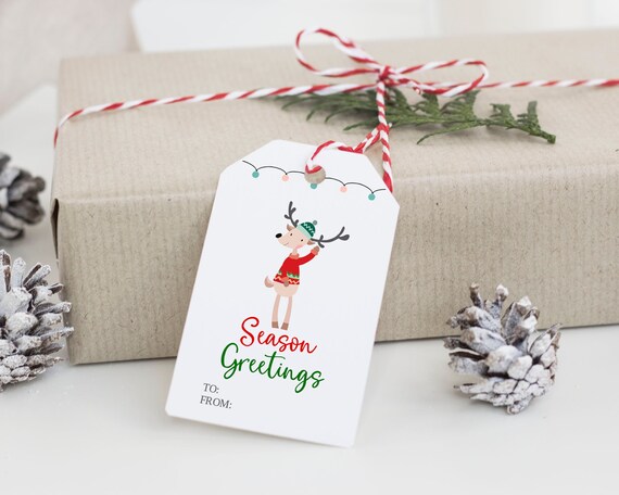 PRINTABLE Christmas Gift Tags Set, Kids Gift Tag, Woodland Animals Christmas Tags, Instant Download - CH2 Il_570xn