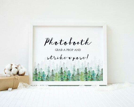 Winter Wedding Photo Booth Sign Printable Wedding Photobooth Etsy