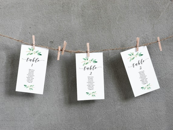 Seating Chart Template Etsy