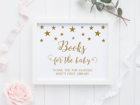 Book Request Printable Sign, Twinkle Twinkle Little Star Baby Shower Decor, Books For the Baby Instant Download - SG1 Il_570xn