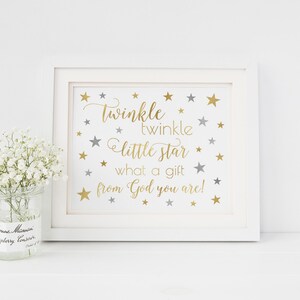 Twinkle Twinkle Little Star Printable Decoration, What a Gift From God ...