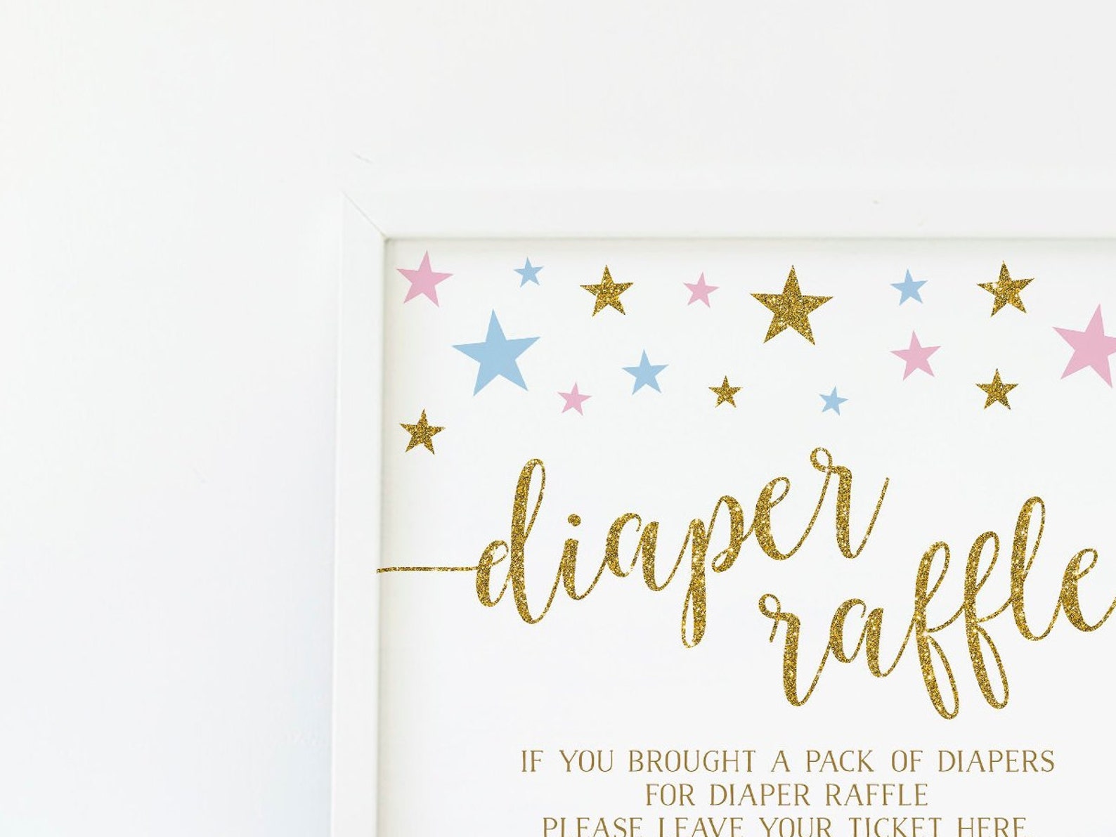Diaper Raffle Gender Reveal Party Gender Reveal Invitation Etsy