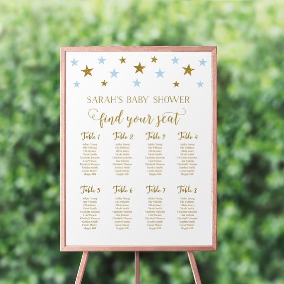 Seating Chart Ideas For Baby Shower