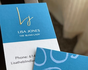 100 Raised Foil Business Cards - Soft Touch Business Cards