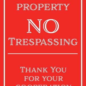 No Trespassing Sign - Aluminum Metal Sign 12x18 inches - Post Signs
