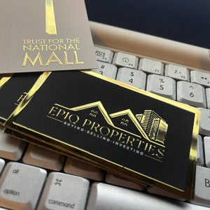 500 Tarjetas de Presentación con Efecto de Relieve - Tarjetas de Presentación Suaves al Tacto - Tarjetas con Relieve Dorado Plateado u Holográfico - ENVÍO TERRESTRE GRATUITO