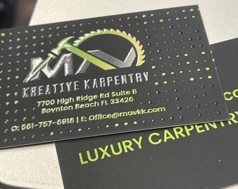 250 Raised SPOT UV Business Cards - Soft Touch Business Cards
