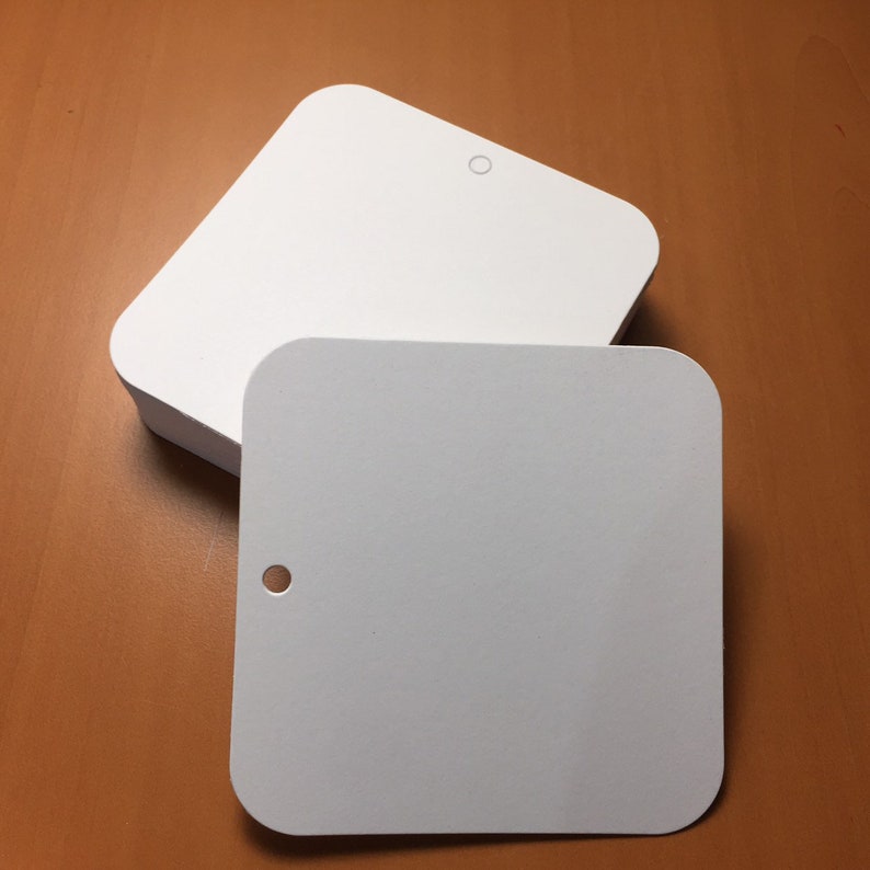 50 Premium Thick Blank Hang Tags Large 3 Inch Square Gift Etsy