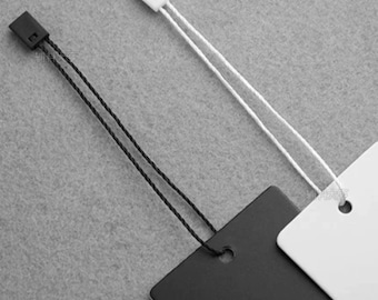 Hang Tag Strings - Label Strings - Locking Strings - Snap Lock Fasteners - Swing Tag Strings - Lunghezza 7 pollici