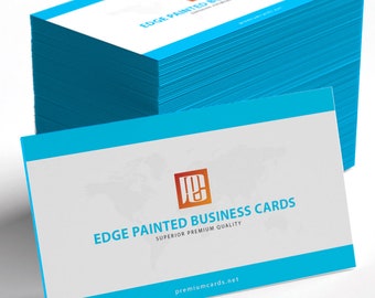 Edge Painted Business Cards - 32pt Thick Card Stock - Printing 1 or 2 sides - Optional Design Available