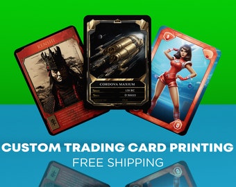 Custom Trading Card Printing - Print your own collector card - Trading Card design available. Custom Printed TRADING CARDS Shipping Included