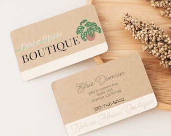 Custom Kraft Business Cards 250 Quantity - Craft Business Card Printing - Paper Bag Color Business Cards Full Color Printing and White Ink