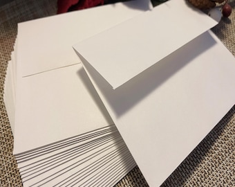 White A2 Envelopes - 4.25x5.5 inch, Square Flap, Recycled Paper