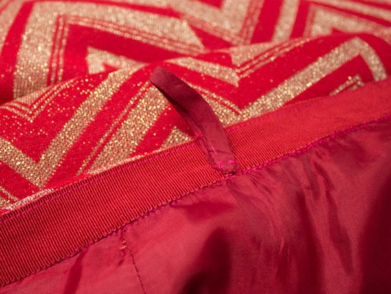70s Vintage Skirt, Red Gold Color, Maxi Skirt, Se… - image 6