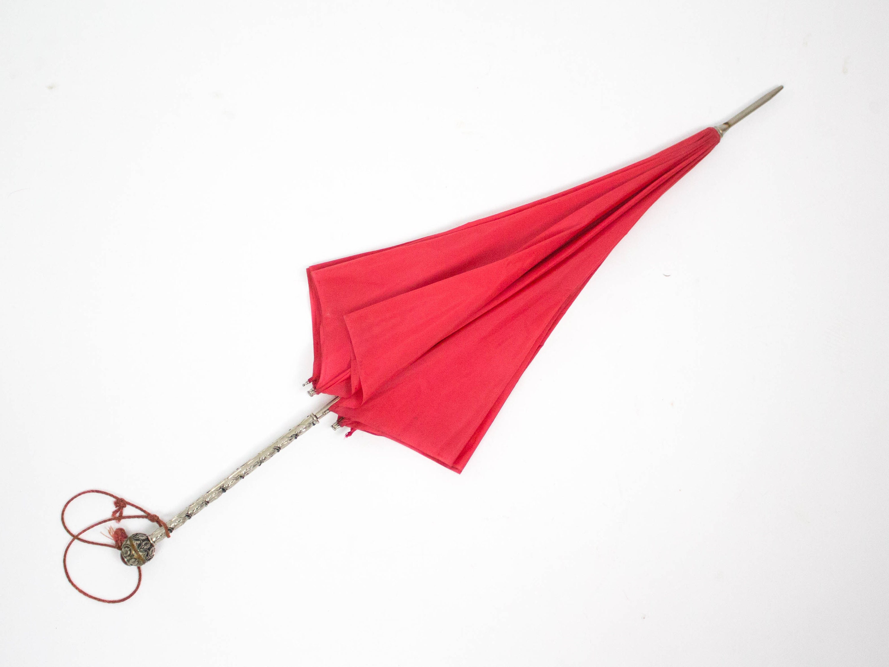 Vintage Umbrella Victorian Style Red 40s 50s Red Umbrella Etsy