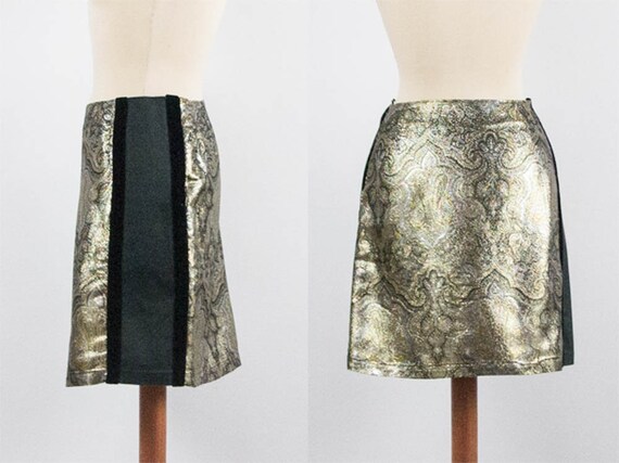 90s Gold Skirt, Philosophy Alberta Ferretti, Vint… - image 2