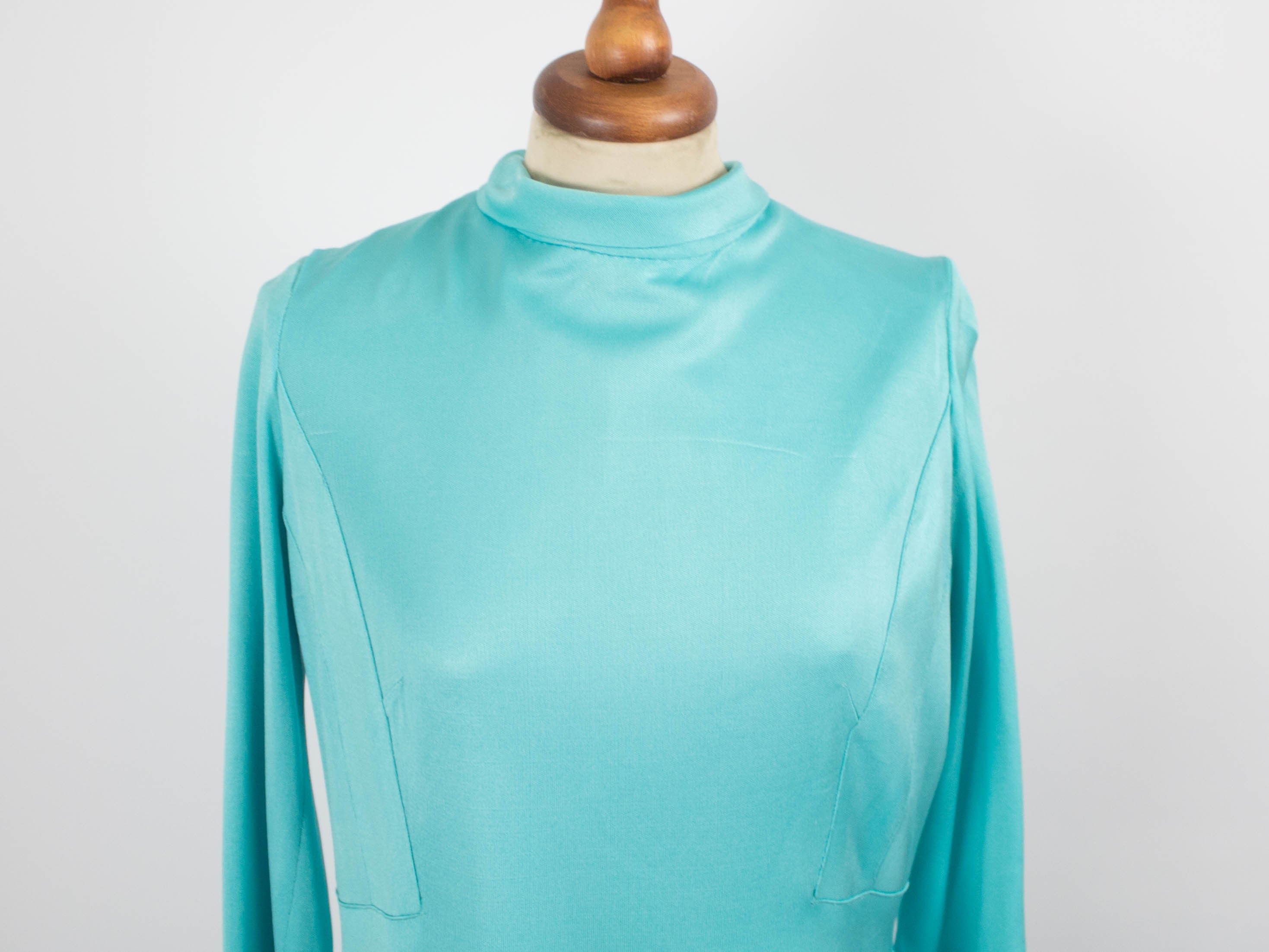 Vintage 60s Dress Mod 60s Dress Blue Turquoise Modette | Etsy