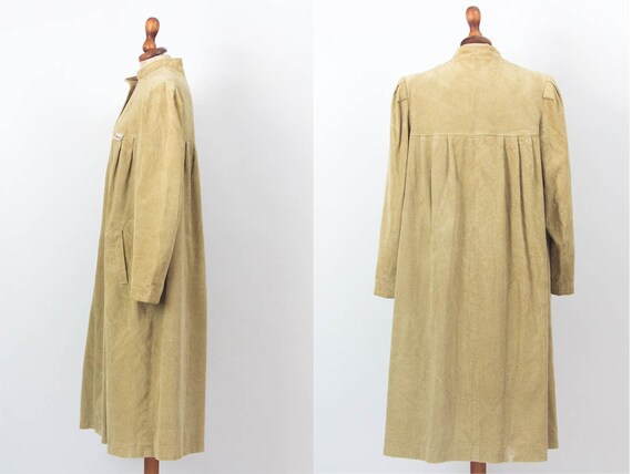 Velvet Coat, 70s Coat, Corduroy, beigne, Large Co… - image 2