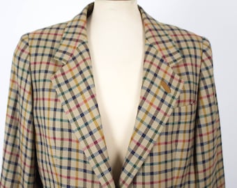 Checked Jacket, Daks London, Classic Fit Jacket, 80s Jacket, Eighties Jacket, Plaid Blazer, British Blazer Checked Jacket, Daks London, Classic Fit Jacket, 80s Jacket, Eighties Jacket, Plaid Blazer, British Blazer