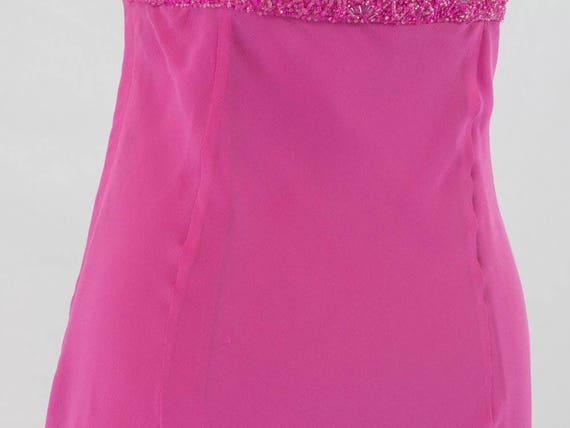 1990s vintage dress, fuchsia dress, sequin pink d… - image 7