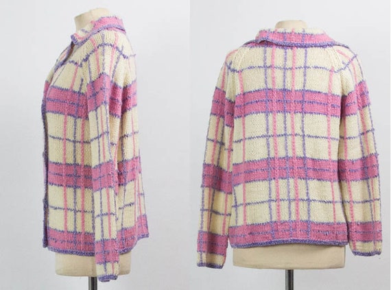 60s Vintage, Wool Cardigan, Hand Knitted, Handmad… - image 2