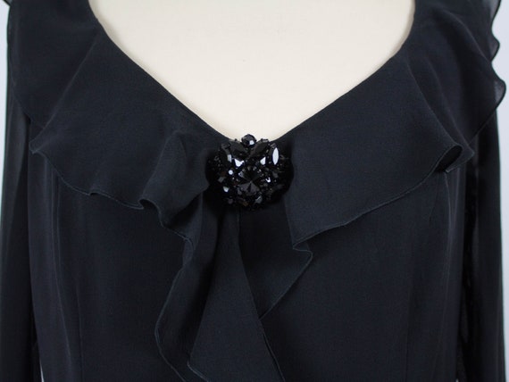 Escada Vintage Dress, 90s Black Dress, Elegant Bl… - image 3