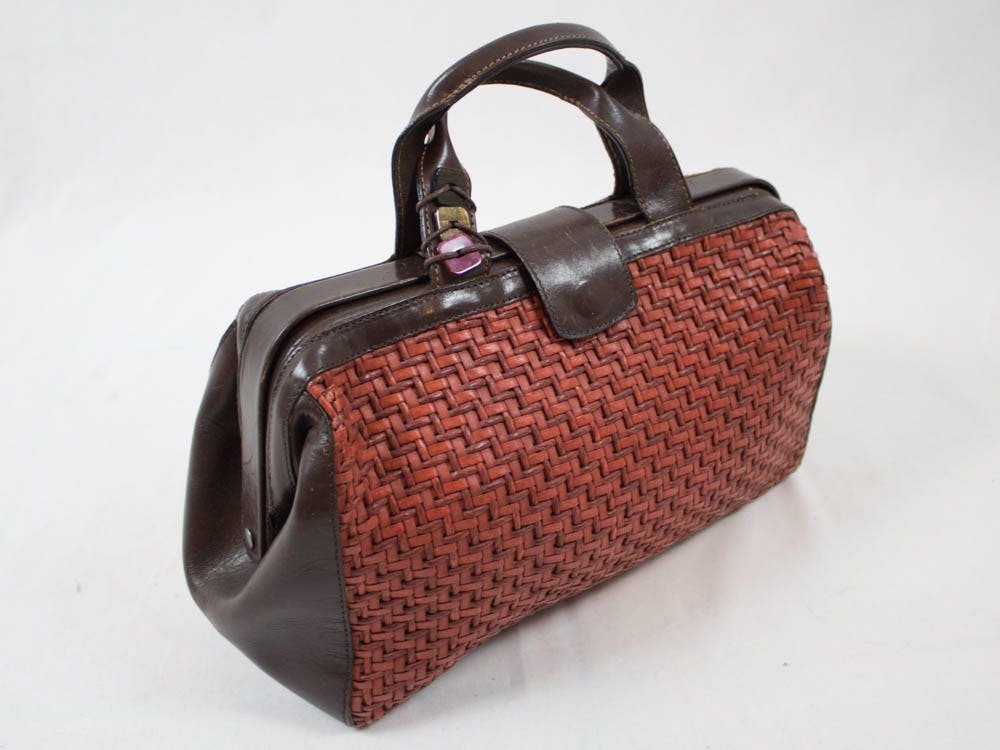 Vintage Leather Bags Etsy