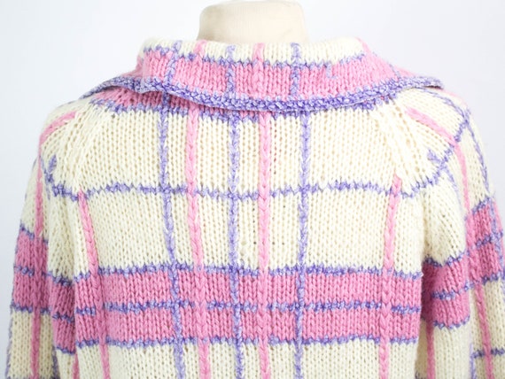 60s Vintage, Wool Cardigan, Hand Knitted, Handmad… - image 7