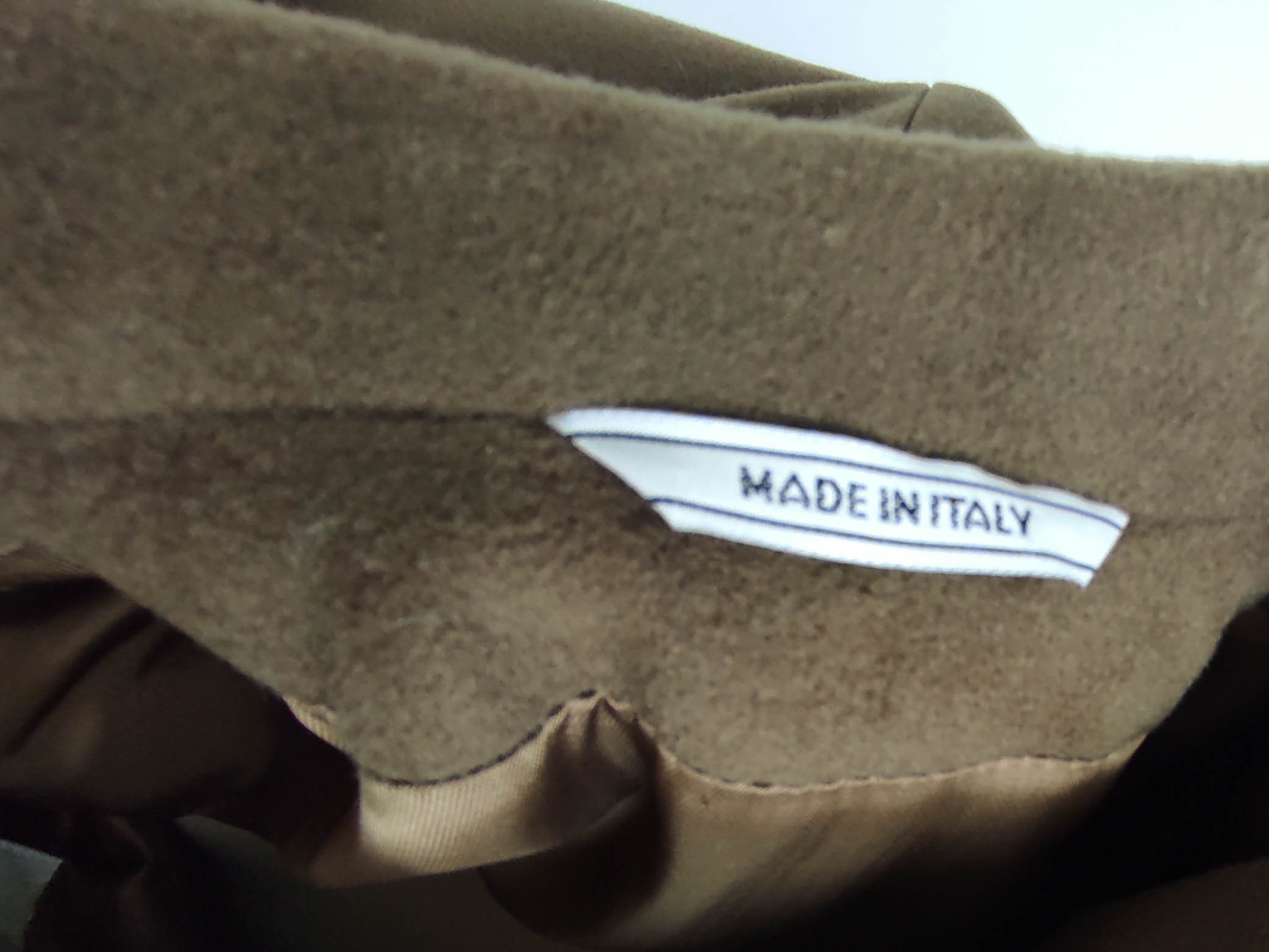 80s Wool Coat made In Italy Brown Wood Color Eighties | Etsy