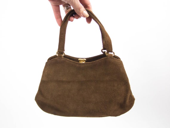 Borsa Marrone Borsa Vintage Anni 50 Borsa in Camoscio Marrone Borsa Stile Rockabilly Piccola Borsa a Mano Borsa Marrone Chiaro Etsy