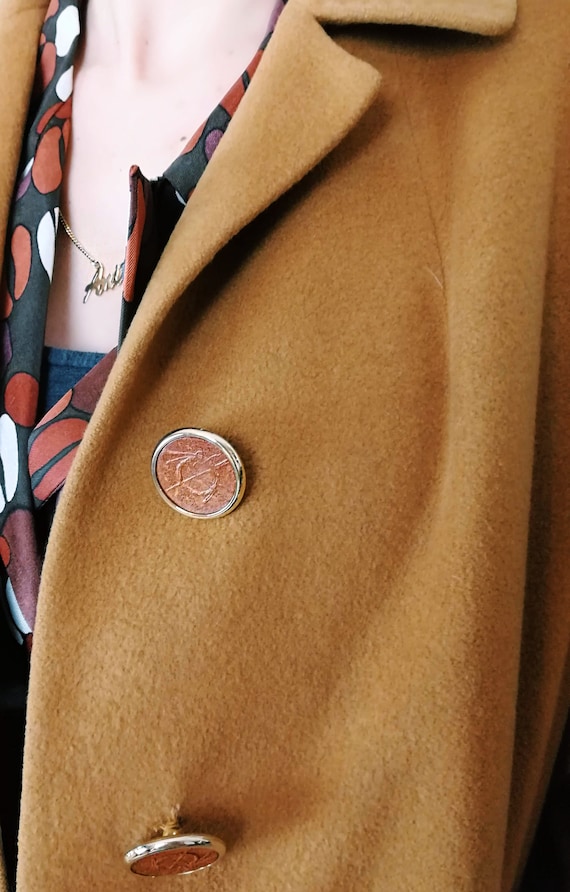 100% Cashmere Coat, 50s Vintage, Tan Brown Coat, 50s Fashion 100% Cashmere Coat, 50s Vintage, Tan Brown Coat, 50s Fashion