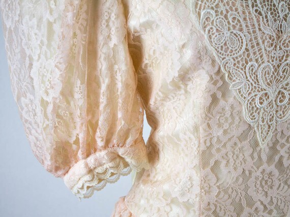 1980s vintage dress, lace elegant dress, pink dre… - image 5