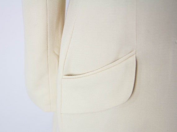 White Formal Jacket, 90s Makes 60s, Button jacket… - image 9