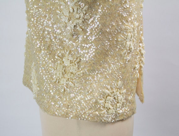 50s Vintage Top, Beaded Wool Top, 1950s Fashion, … - image 7