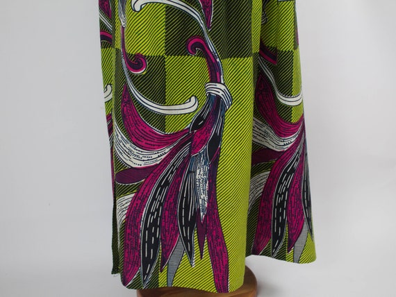 African Print Skirt, Maxi Skirt, Vintage 70s Skir… - image 4