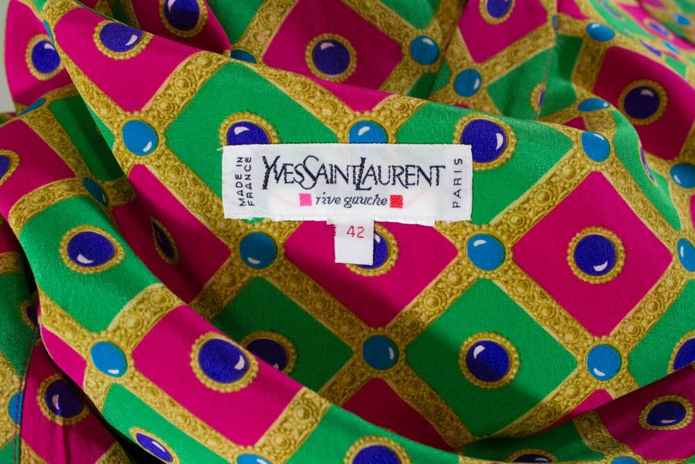 イヴサンローランリヴゴーシュ レディース　ネクタイ　 ヴィンテージ⭐希少 YvesSaintLaurent(YSL) イヴサンローランリヴゴーシュ ネクタイ