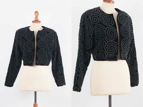 80s Vintage Blazer, Bolero Jacket, 1980s Blazer, … - image 1