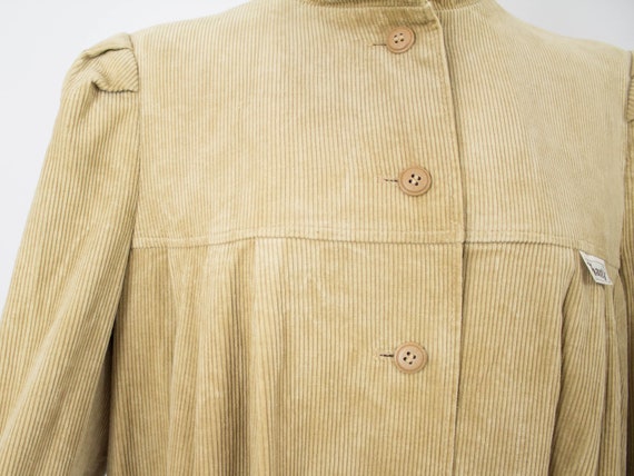 Velvet Coat, 70s Coat, Corduroy, beigne, Large Co… - image 4
