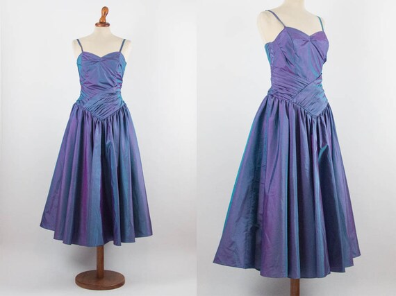 Fairy Vintage Dress, 80s makes 50s, Blue Iridescen